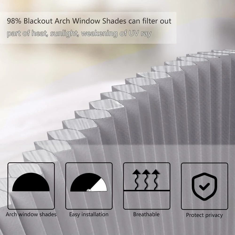 SEEYE 2-Pack Half‎ Circle Blackout Shades 24